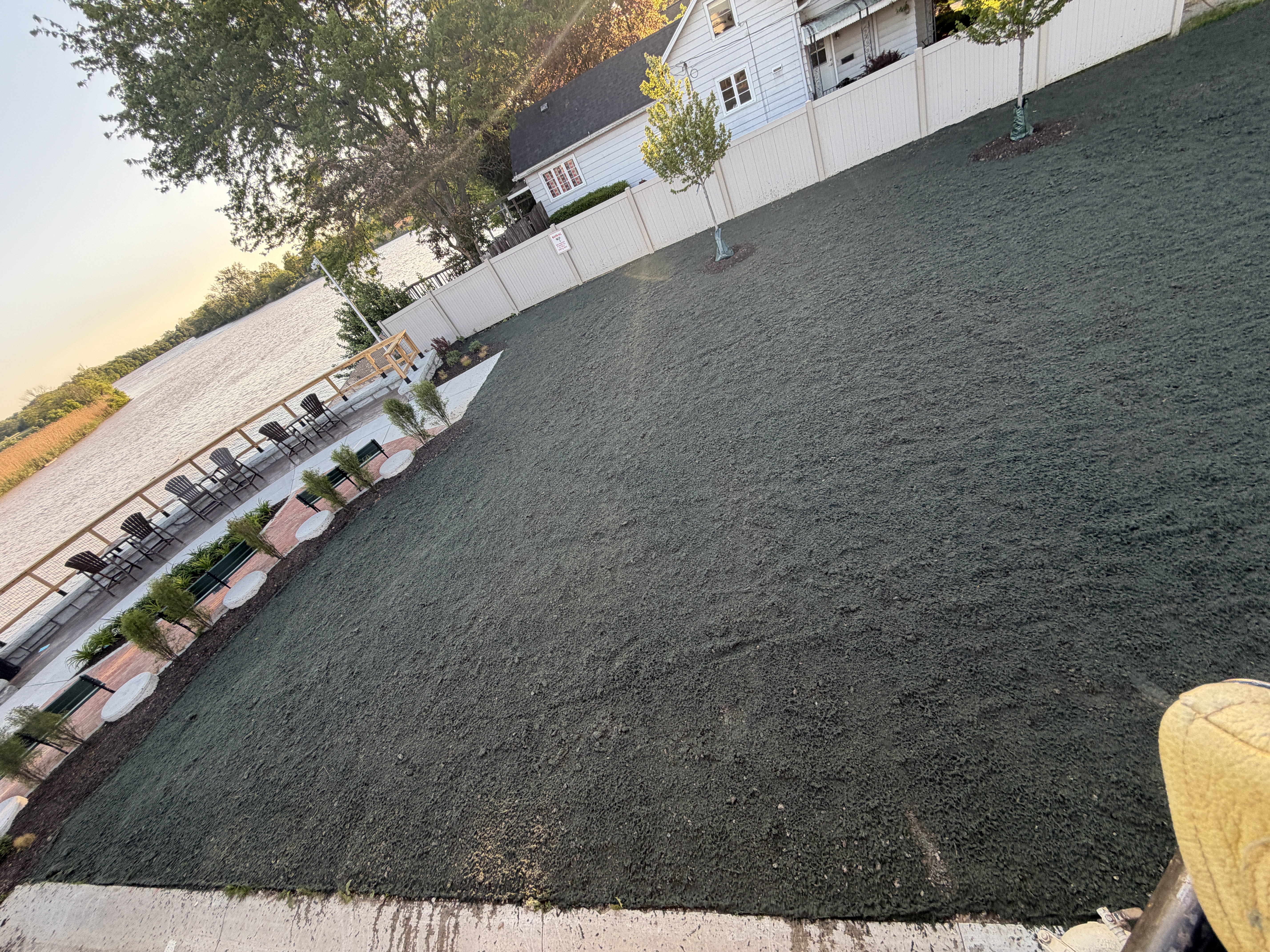 Lakefront hydroseeding job Northwest Ohio